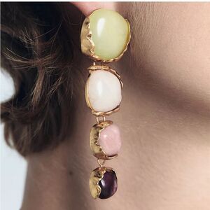 Crystal drop earrings N399